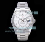 Noob Factory Rolex Sky Dweller White Dial Stainless Steel Watch For Men